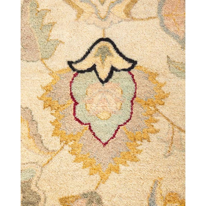Solo Rugs Classic One-of-a-Kind Hand-Knotted New Age 10'3" x 14'1" Wool Area Rug in Ivory/Beige/Burgundy & Reviews | Perigold