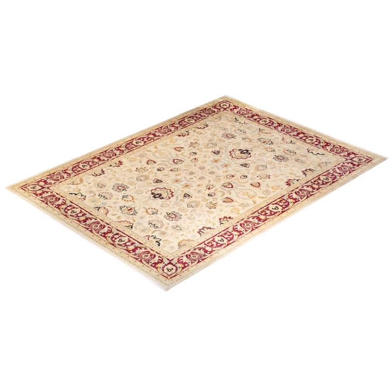 Solo Rugs Classic One-of-a-Kind Hand-Knotted New Age 10'3" x 14'1" Wool Area Rug in Ivory/Beige/Burgundy & Reviews | Perigold