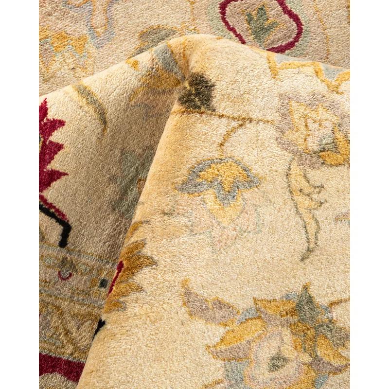 Solo Rugs Classic One-of-a-Kind Hand-Knotted New Age 10'3" x 14'1" Wool Area Rug in Ivory/Beige/Burgundy & Reviews | Perigold