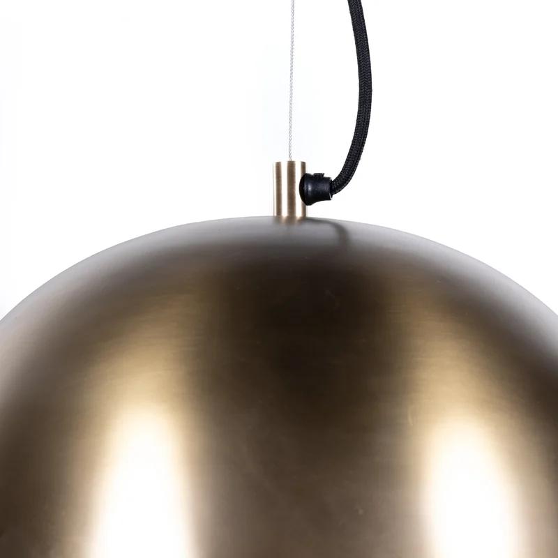 Sleek Modern Brass Dome Pendant Light 16"