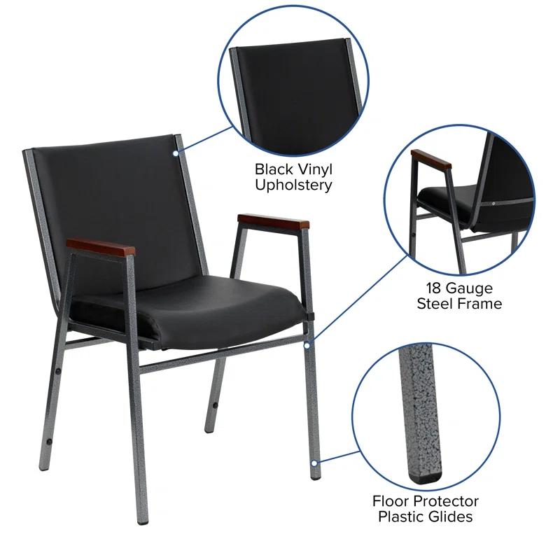 Flash Furniture Aliya Heavy Duty Stack Chair with Arms (Set of 4)