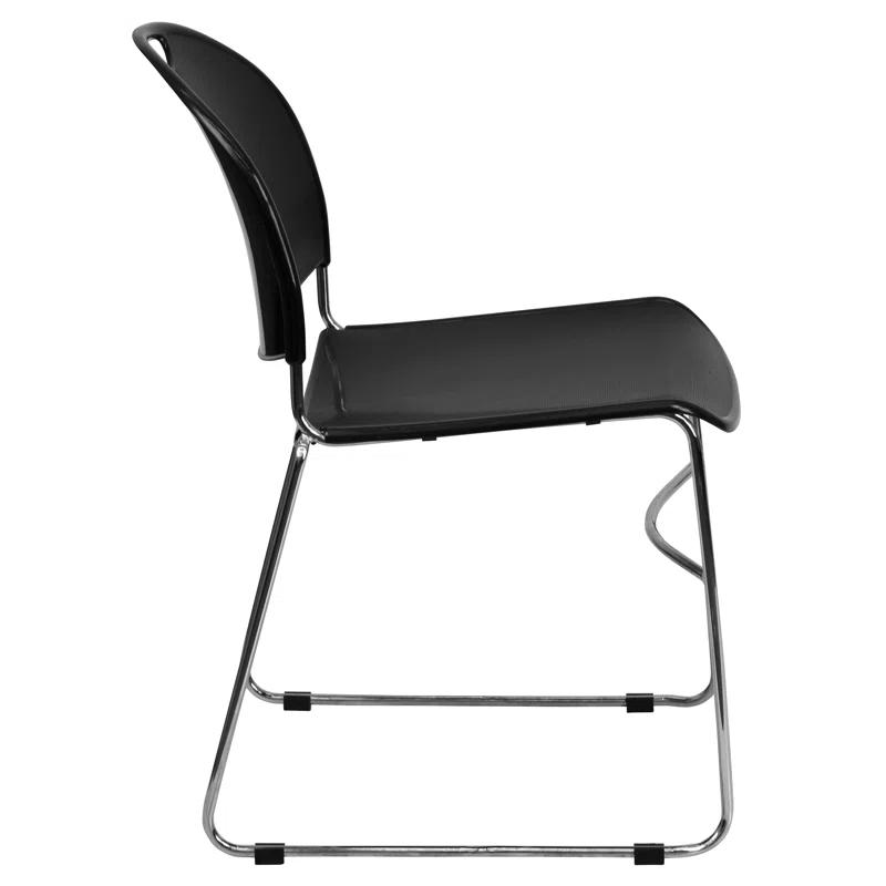 Flash Furniture Gaea 880 lb. Capacity Ultra-Compact Stack Chair with Metal Frame (Set of 5)