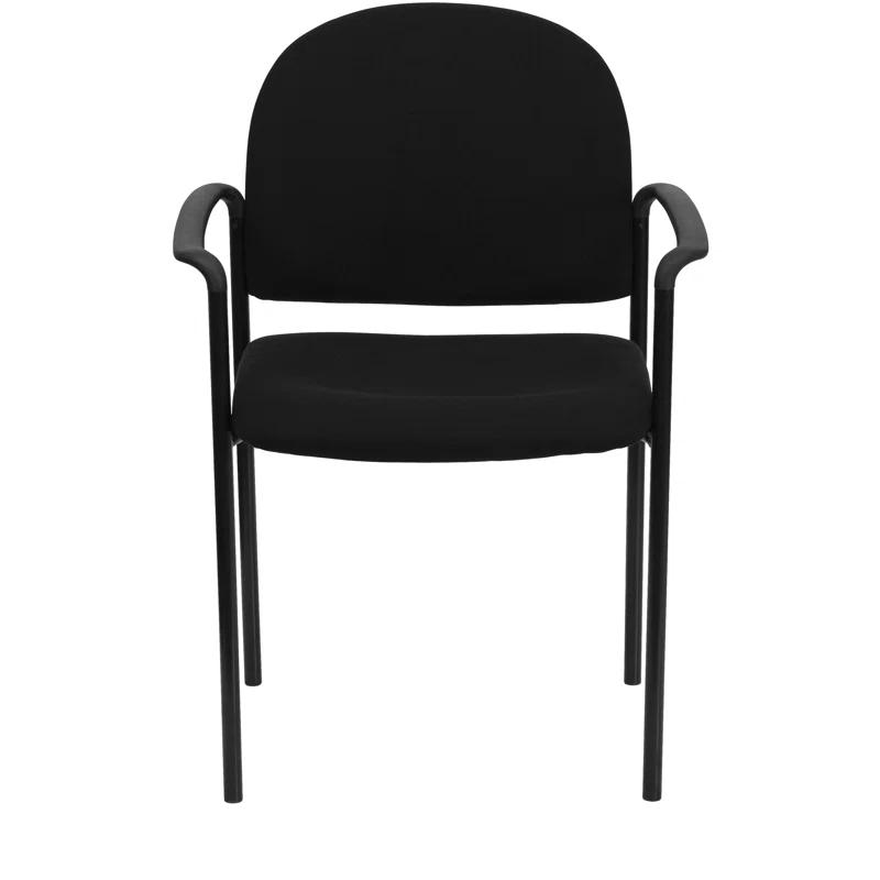 ErgoStack Black Fabric & Powder Coated Steel Reception Chair