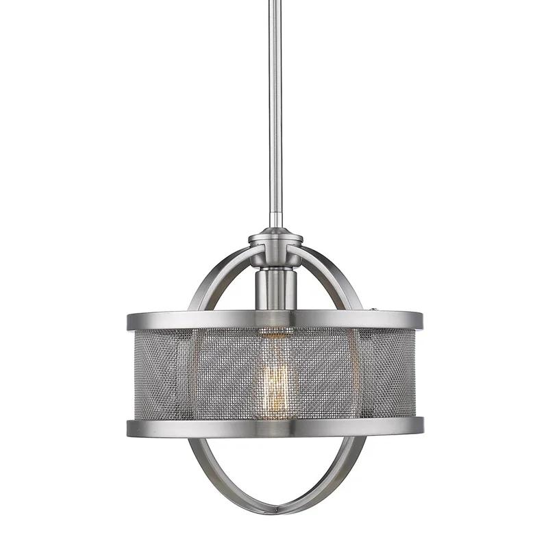 Colson Pewter Mini Pendant Light with Industrial Chic Design