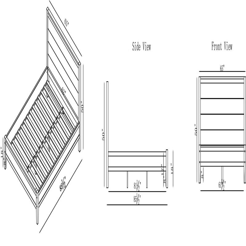 Arden Panel Wood Bed