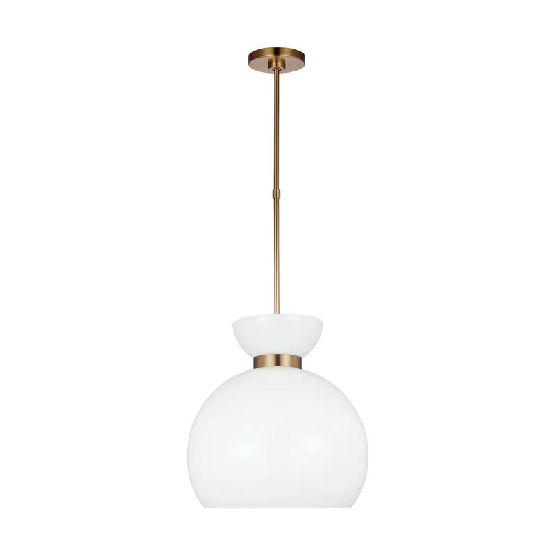 Londyn Burnished Brass 28'' Pendant with Milk White Glass