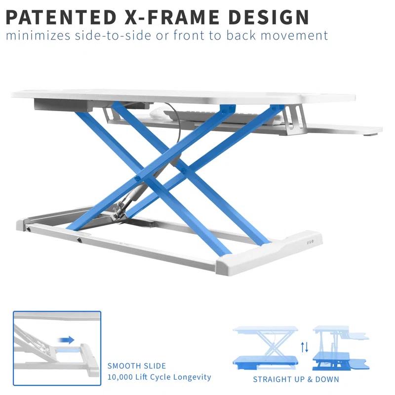 VIVO Height Adjustable Corner Desktop Monitor Riser 38" (DESK-V000KL series)