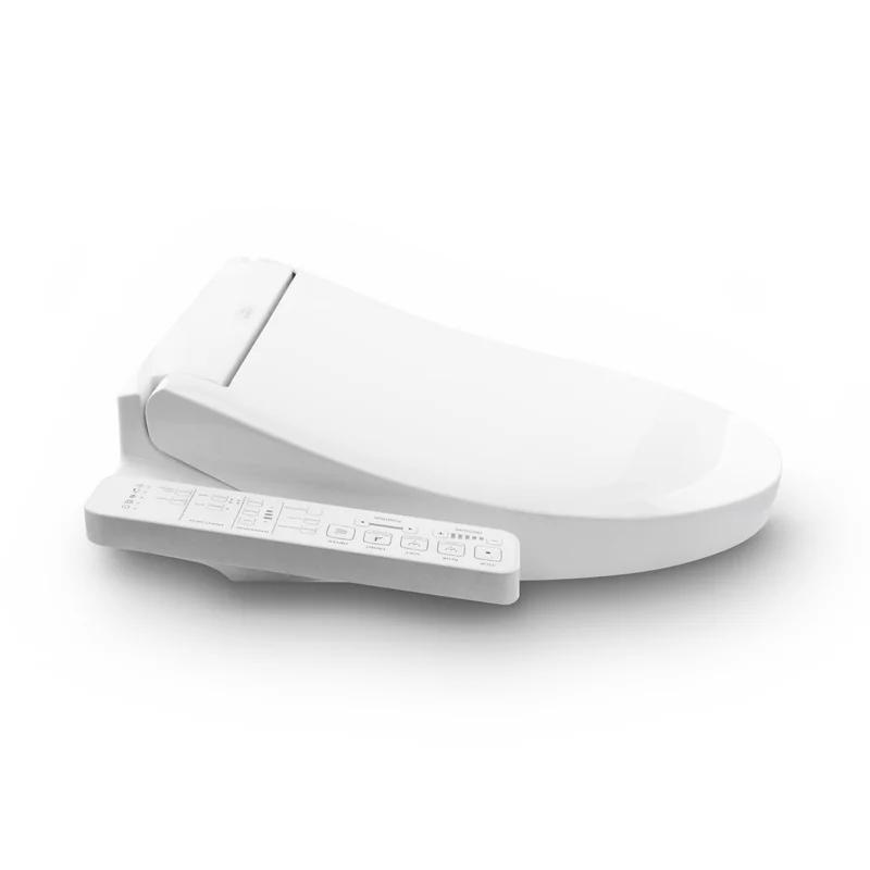 Modern Whisper White Elongated Electronic Bidet Toilet Seat with Self-Cleaning