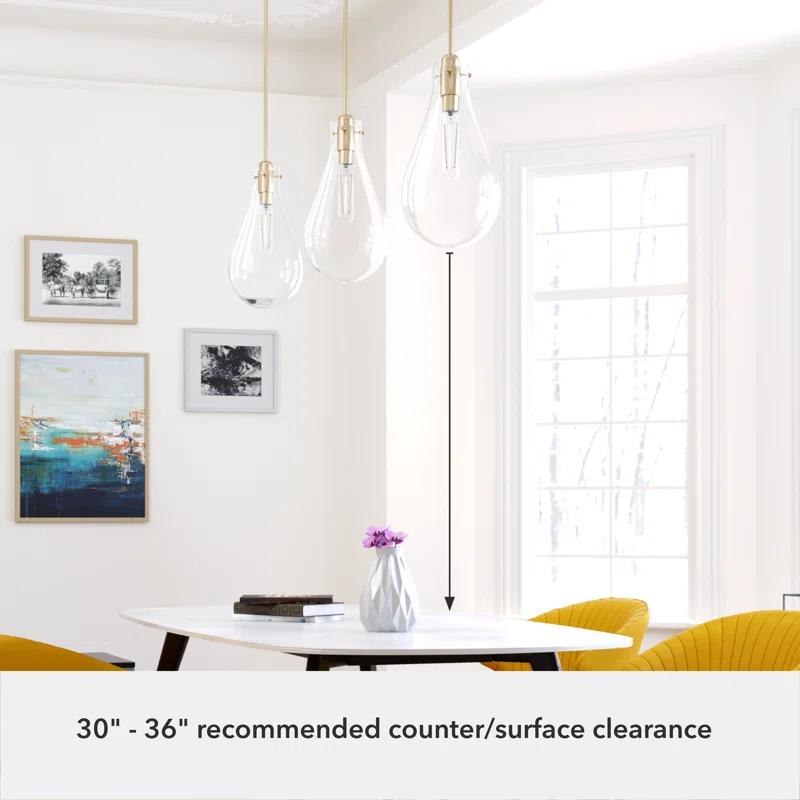 Lundin 1 - Light Single Tear Drop Pendant