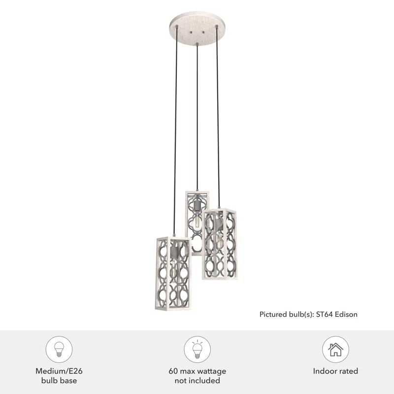 Gablecrest 3 Light Rectangle Cluster Pendant