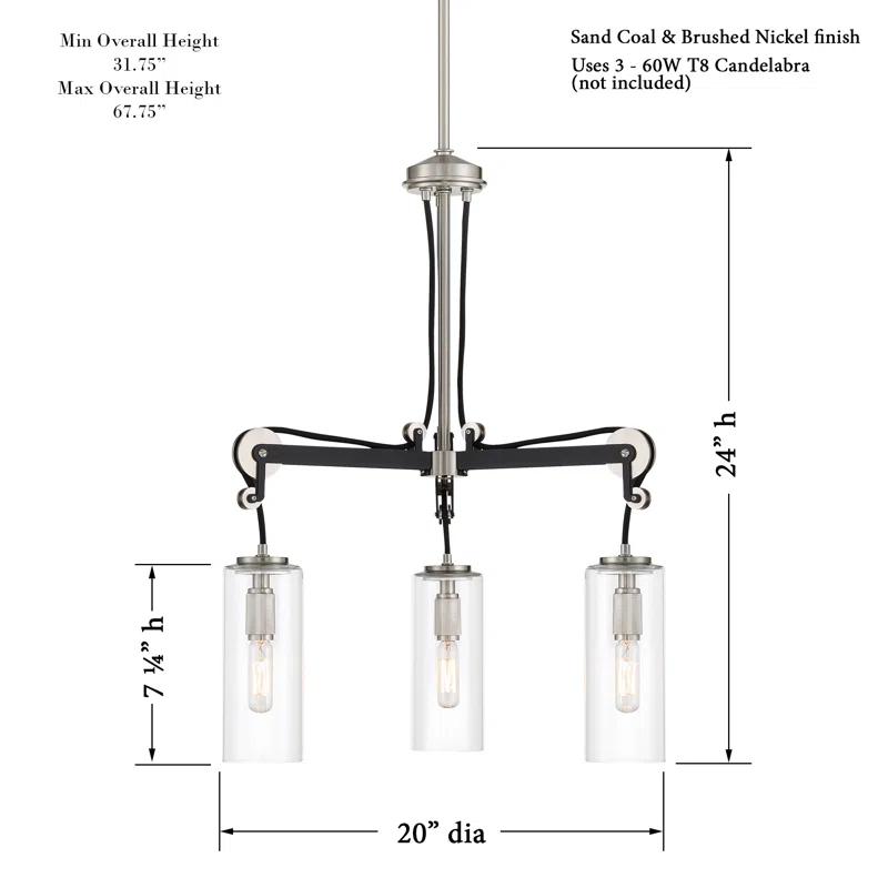 Minka Lavery Pullman Junction 3 - Light Dimmable Classic / Traditional Chandelier