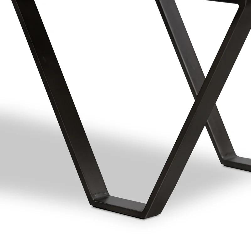 Sonoma Black Genuine Leather Contemporary Bench - 63.5"