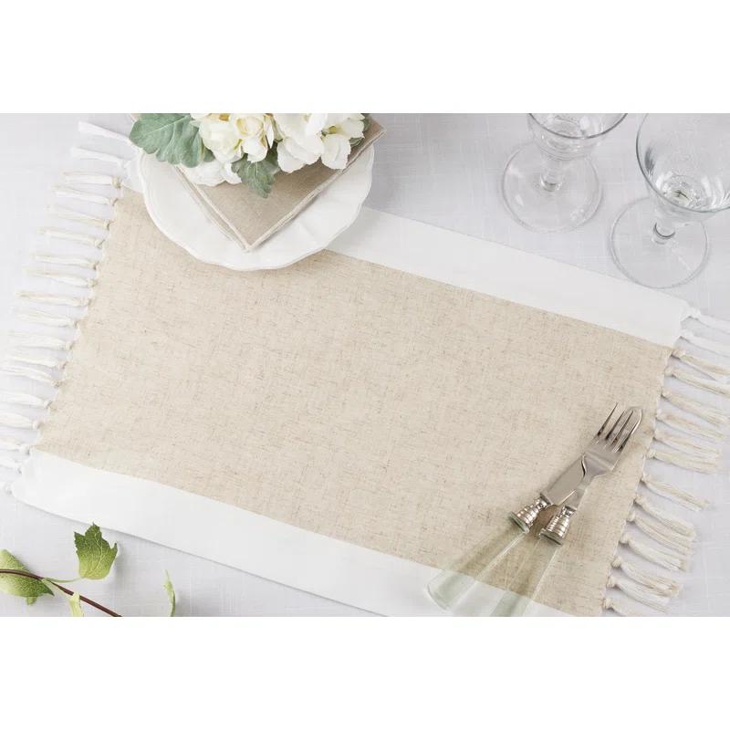 Saro Bridger Collection Polyester No Pattern Rectangle Placemat (Set of 4)
