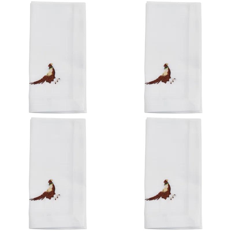 Saro Worsham Collection Polyester Animals/Nature Square Napkin (Set of 4)