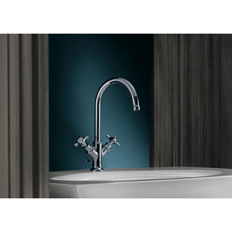 Elegant Montreux Polished Nickel 2-Handle Vessel Bathroom Faucet