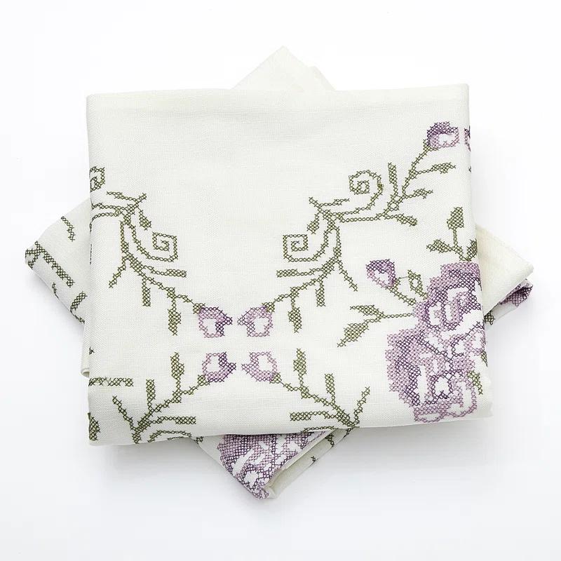 Rose Embroidered Pillow Cover (Set of 2)