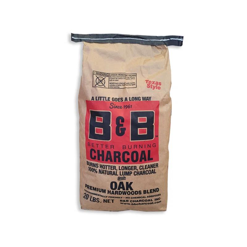 Premium Oak Hardwood Lump Charcoal for Grilling, 20 lbs
