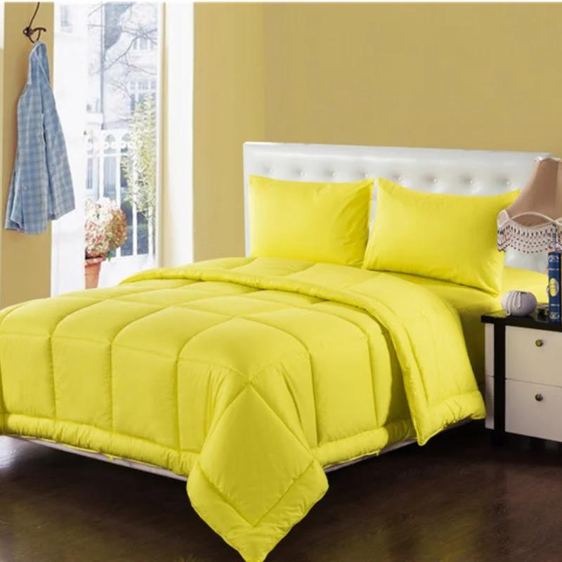 Sunbeam Bliss Yellow 100% Cotton California King Comforter Set