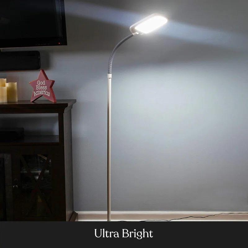 Brightech Litespan Slim 55 in. Industrial Dimmable LED Directional Task Floor Lamp