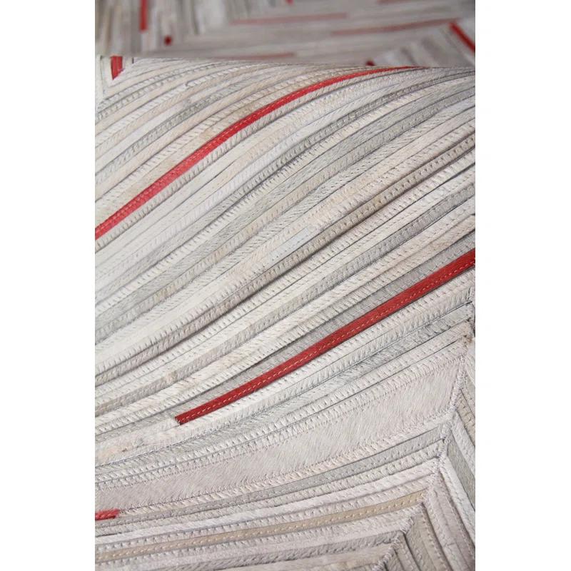 Natural Hide Cowhide Chevron Area Rug