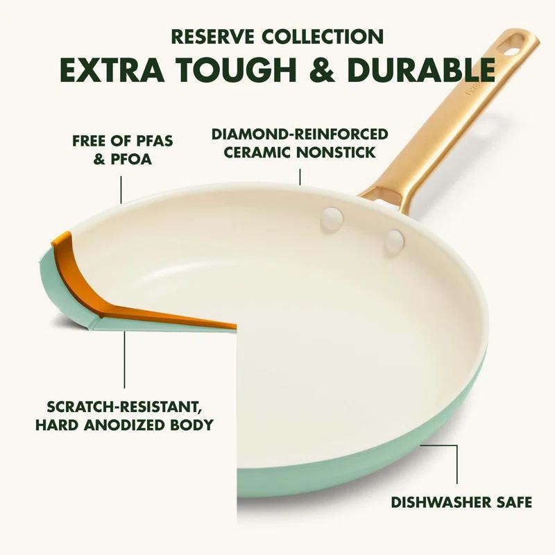 GreenPan Reserve Healthy Ceramic Nonstick 2 Piece Frying Pan Set