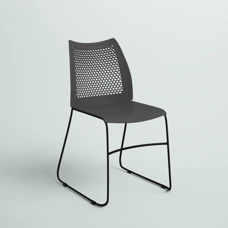 Flash Furniture Antonia 661 lb. Capacity Stack Chair with Air-Vent Back and Powder Coated Sled Base