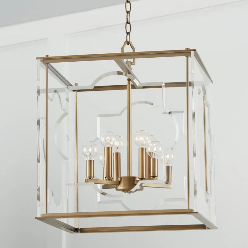 8 - Light Dimmable Square / Rectangle Chandelier