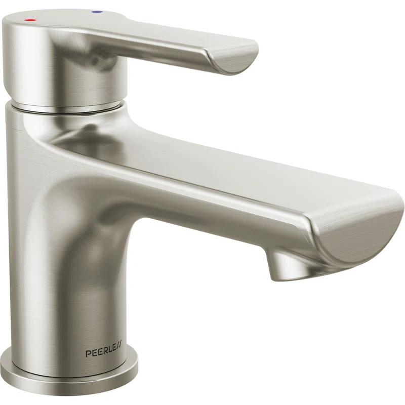 Flute Modern Brushed Nickel Single-Handle Bathroom Faucet