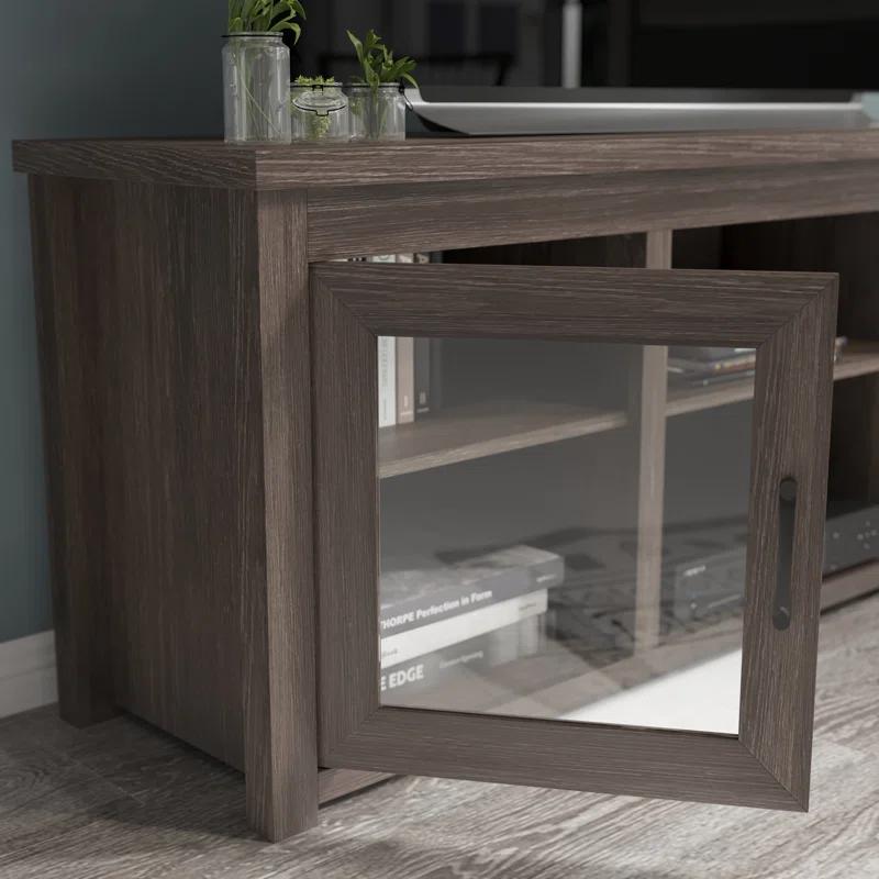 Flash Furniture Hatteras Classic TV Stand for up to 80" TVs with Glass Fronted Doors