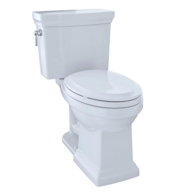 Eco-Savvy Bone Elongated Dual Flush High-Efficiency Toilet