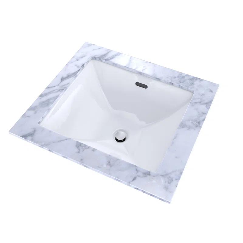Elegant Traditional Vitreous China Undermount Rectangular Sink in Cotton Brown