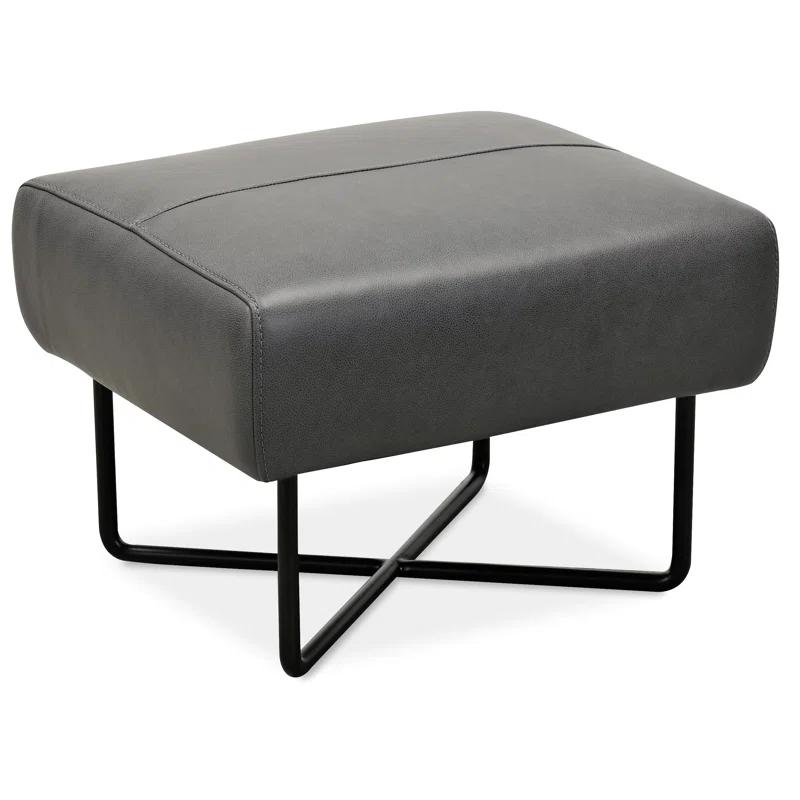 CC Leather Ottoman