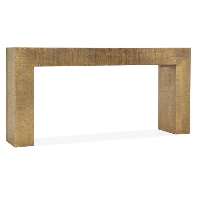 Gold Rectangular Transitional Wood Console Table