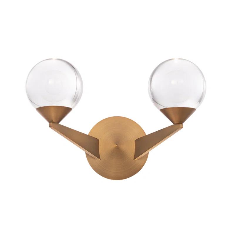 Double Bubble Aluminum LED Armed Sconce