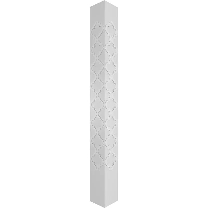 Ekena Millwork Craftsman Classic Square Non-Tapered Large Marrakesh Fretwork Column w/ Crown Capital & Base