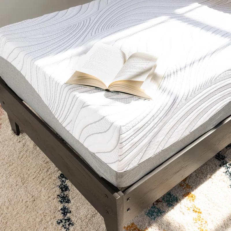 White Twin Adjustable Bed with Memory Foam Mattress