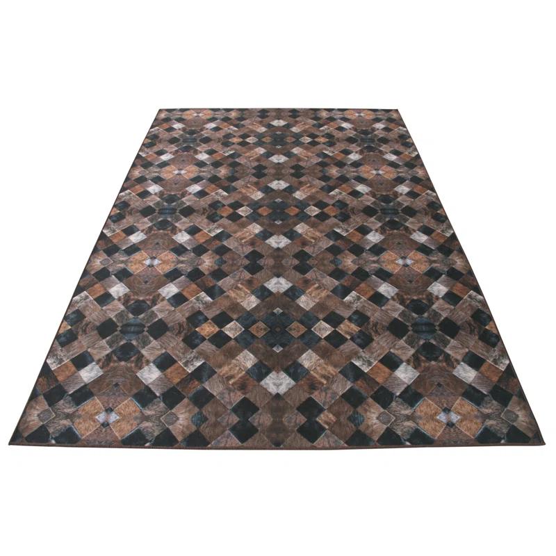 Heirloom Frescoes Black Area Rug