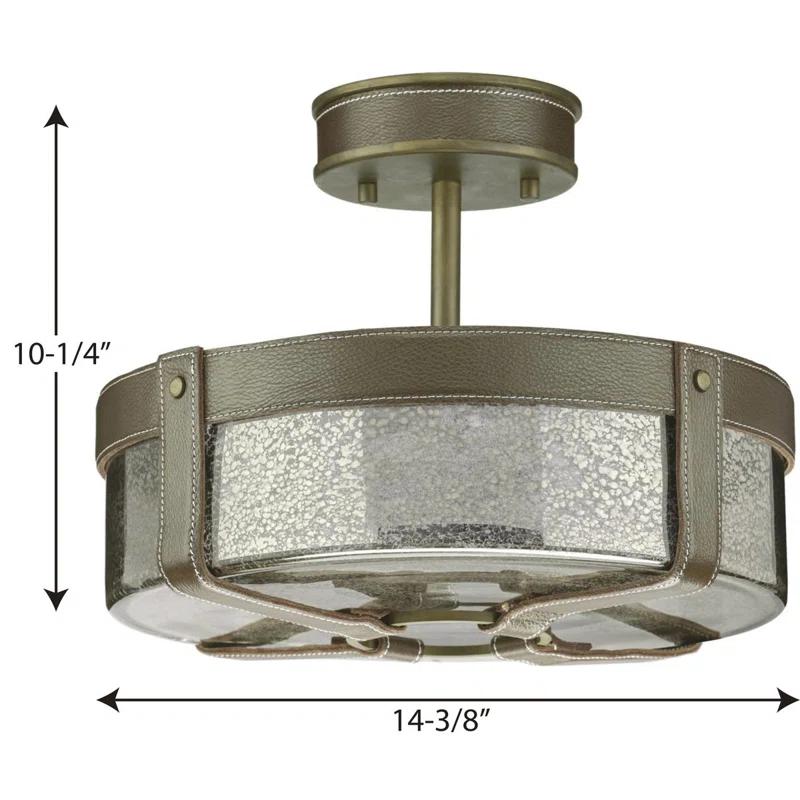 Rockdance Glass Semi Flush Mount