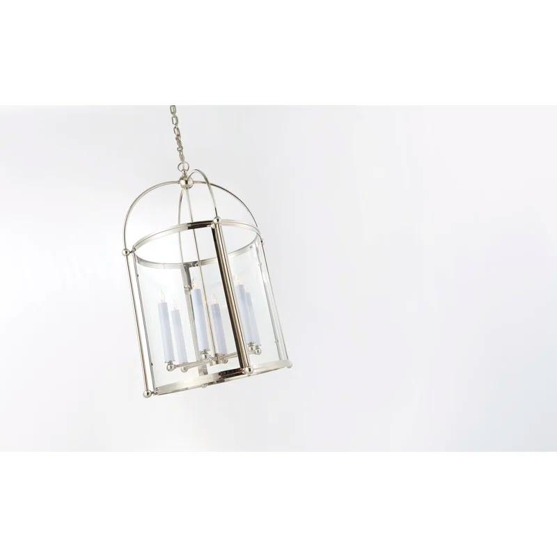 Riverside Polished Nickel 6-Light Indoor/Outdoor Island Chandelier