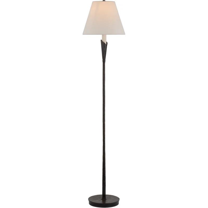 Edison Aged Iron Adjustable Outdoor Floor Lamp, 52 in