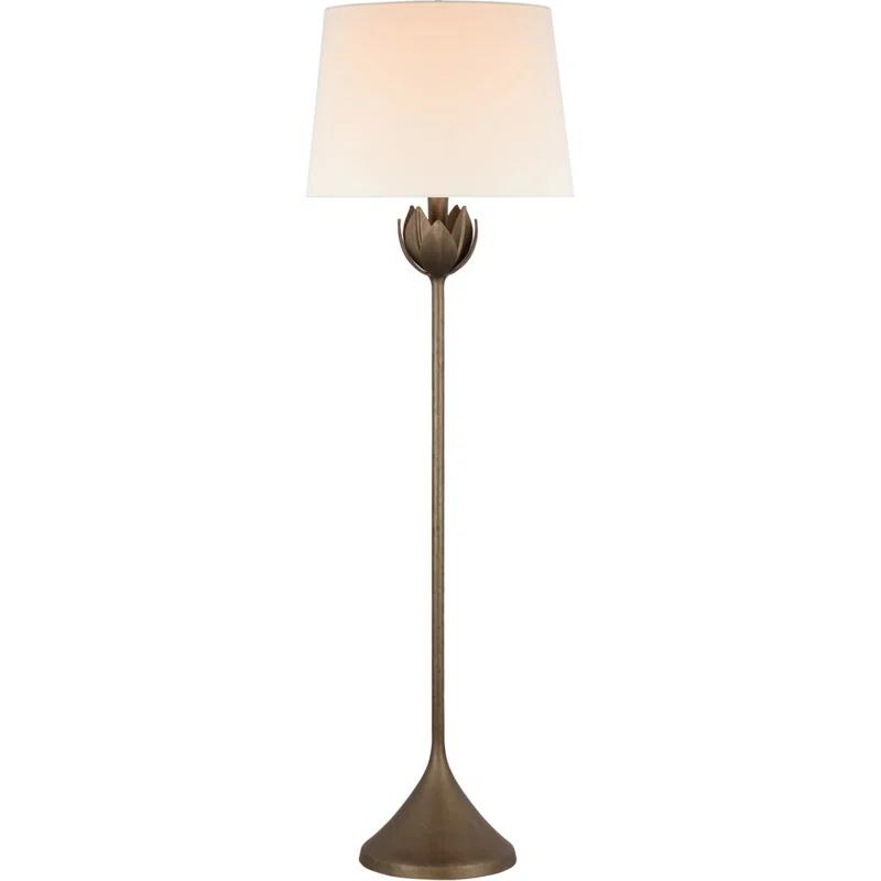 Alberto Adjustable 60'' Antique Bronze Leaf Outdoor Floor Lamp