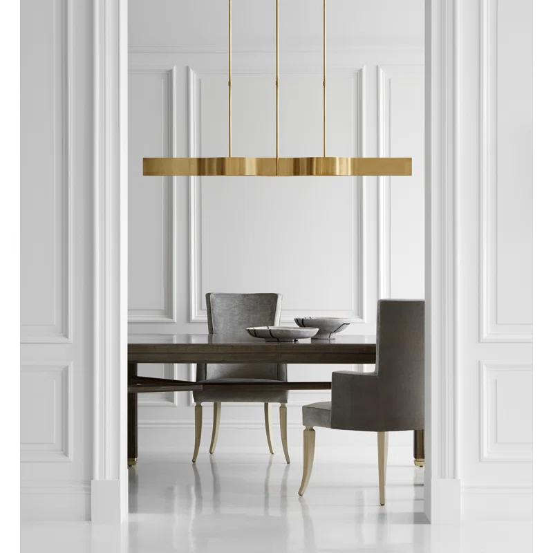 Avant Linear 5-Light Bronze Pendant with Frosted Glass Accents