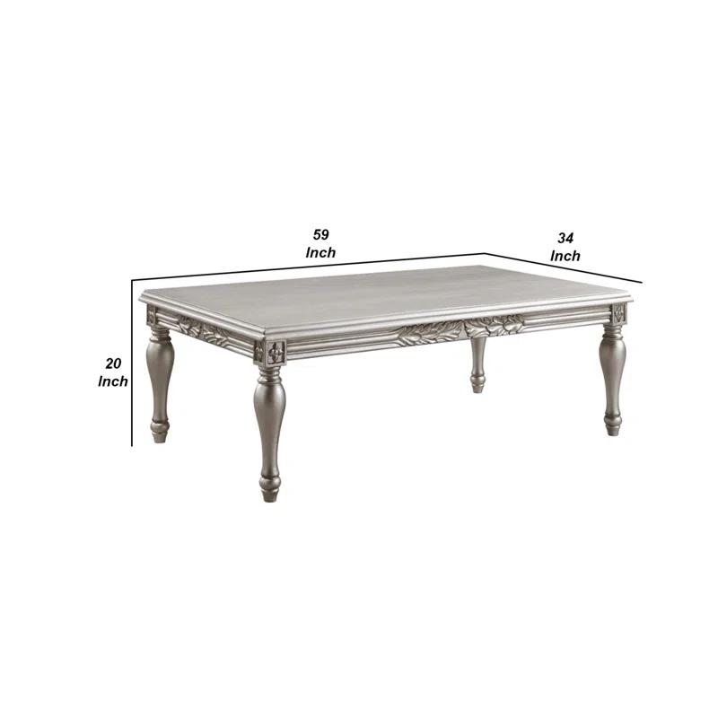 Benjara Solid Wood Coffee Table