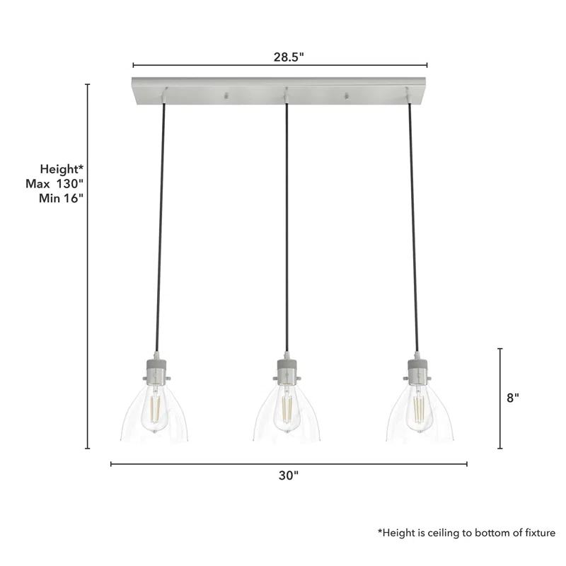 Hunter Fan Van Nuys 3 Light Linear Cluster Pendant