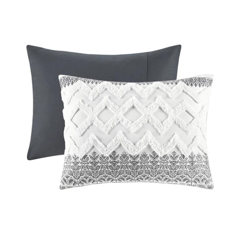 Mila 3 Piece Cotton Comforter Set with Chenille Tufting