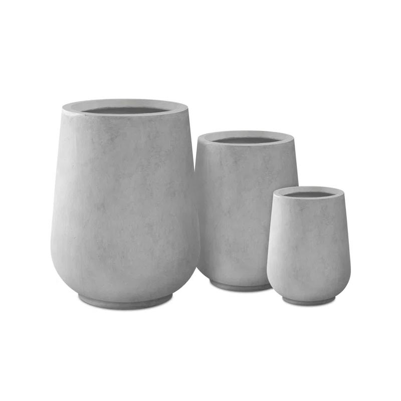 Kante Kante 26.5", 20" And 13.1"H Round Tall Planters (Set Of 3), Outdoor Indoor Large Planter Pots Containers With Drainage Holes For Patio, Balcony, Backyard, Living Room