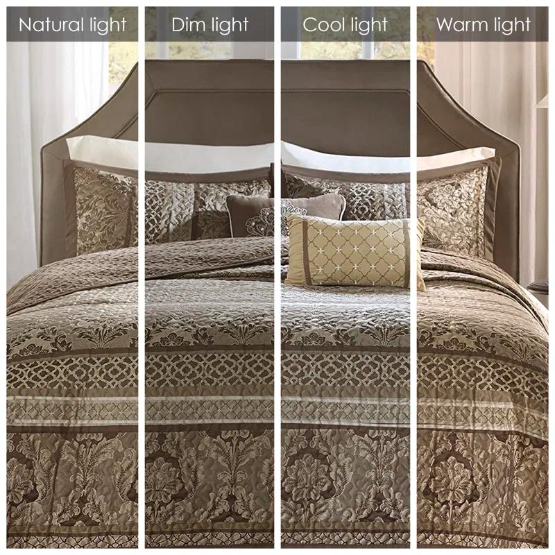 Bellagio 5 Piece Reversible Jacquared Coverlet Set