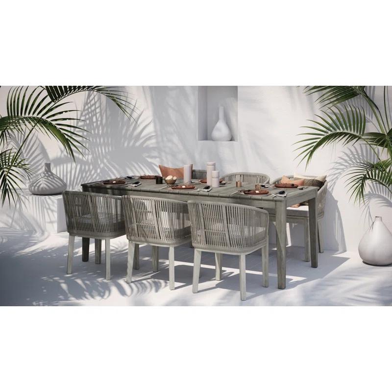 Simpli Home Carmel Rectangular Acacia Outdoor Dining Table