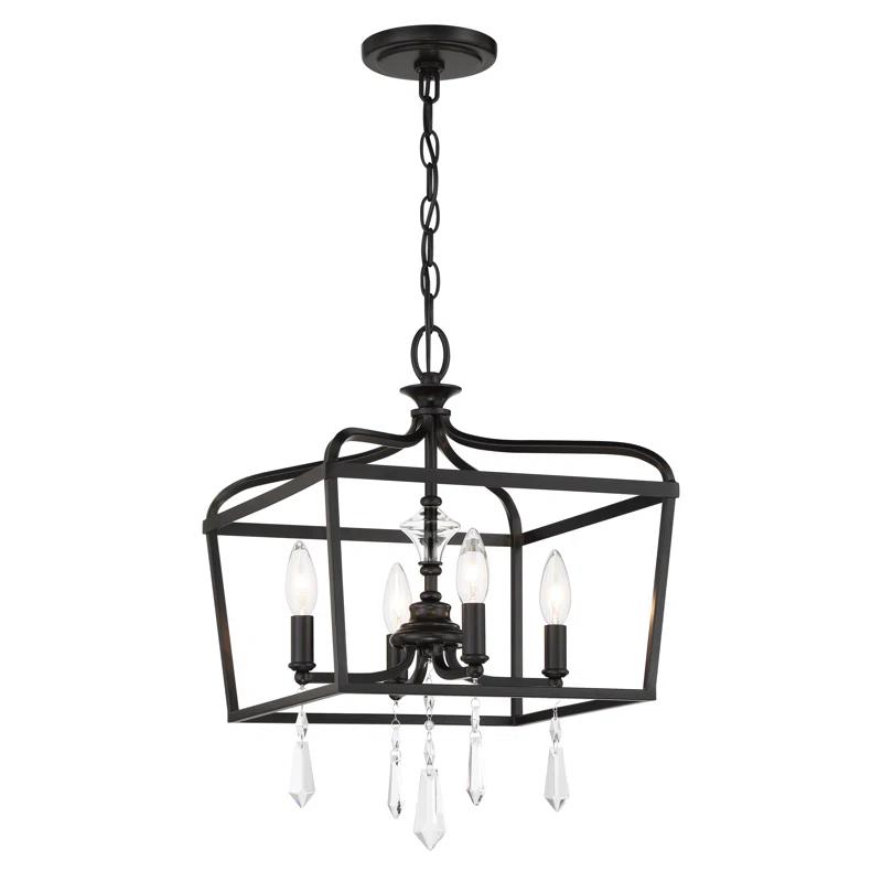 4 - Light Dimmable Lantern Geometric Chandelier