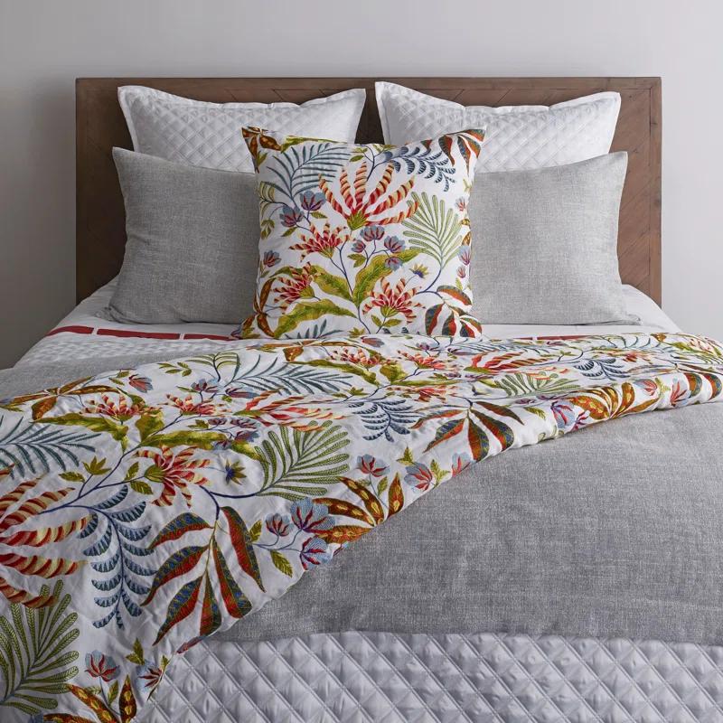 Black Cotton Reversible Throw with Polyester Fill